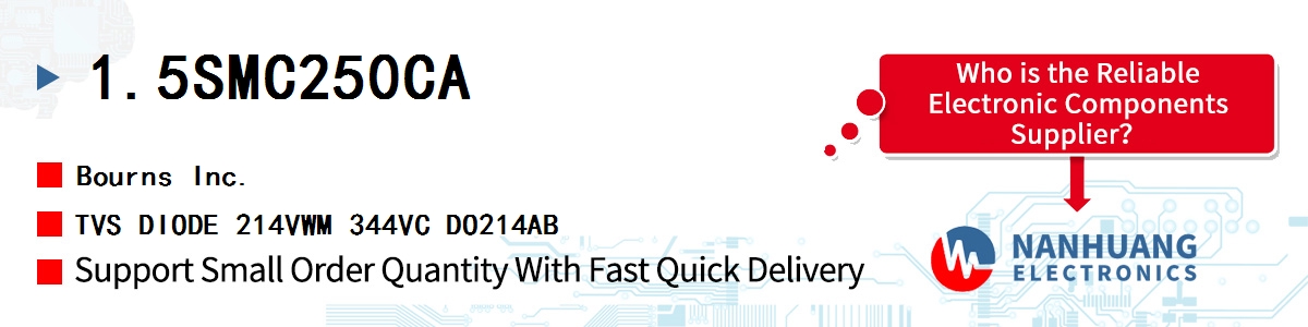 1.5SMC250CA Bourns TVS DIODE 214VWM 344VC DO214AB
