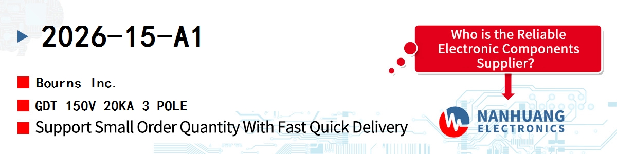 2026-15-A1 Bourns GDT 150V 20KA 3 POLE