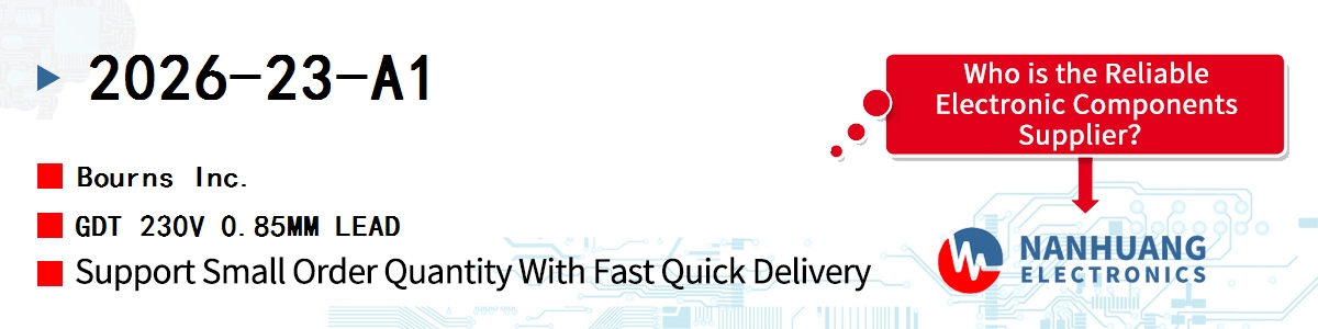 2026-23-A1 Bourns GDT 230V 0.85MM LEAD