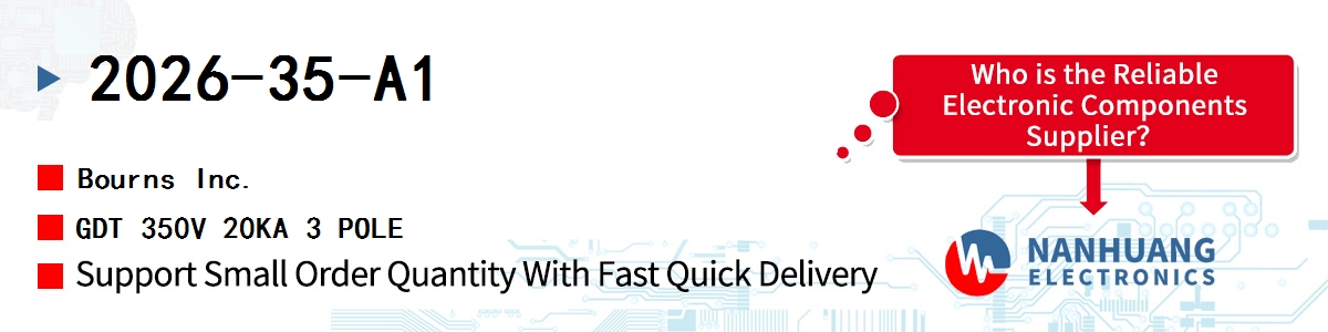 2026-35-A1 Bourns GDT 350V 20KA 3 POLE