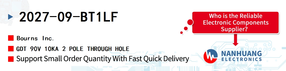 2027-09-BT1LF Bourns GDT 90V 10KA 2 POLE THROUGH HOLE