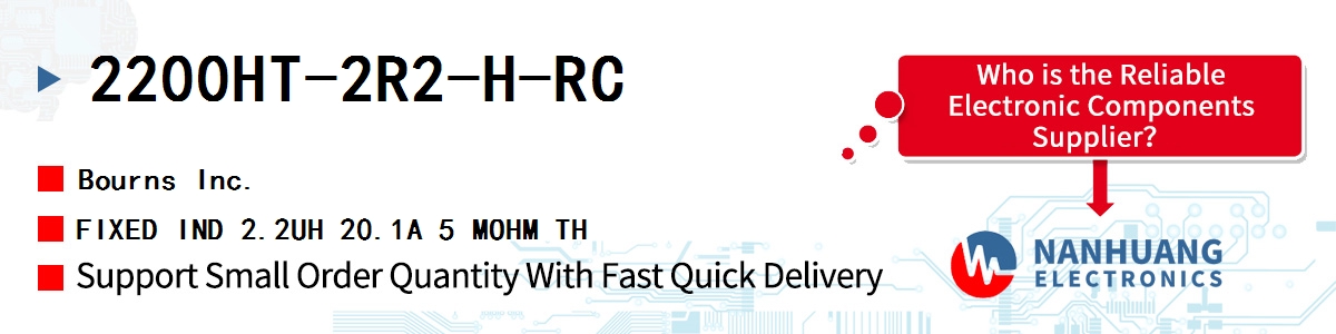2200HT-2R2-H-RC Bourns FIXED IND 2.2UH 20.1A 5 MOHM TH