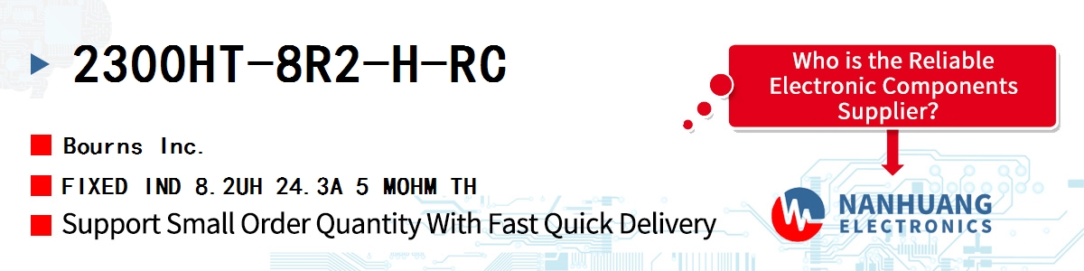 2300HT-8R2-H-RC Bourns FIXED IND 8.2UH 24.3A 5 MOHM TH