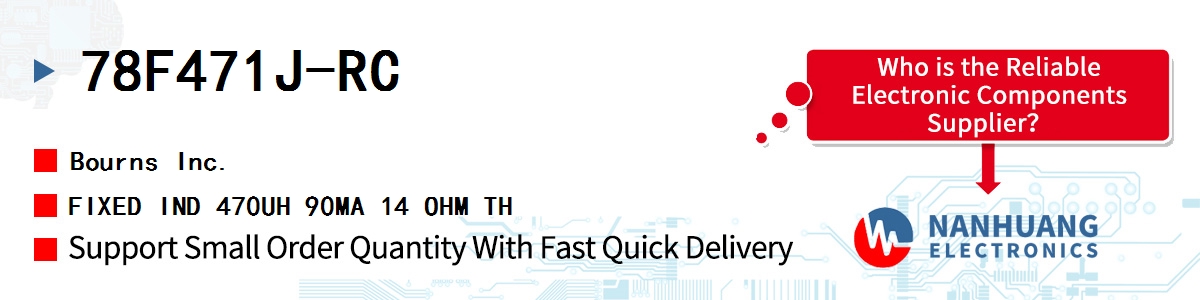 78F471J-RC Bourns FIXED IND 470UH 90MA 14 OHM TH