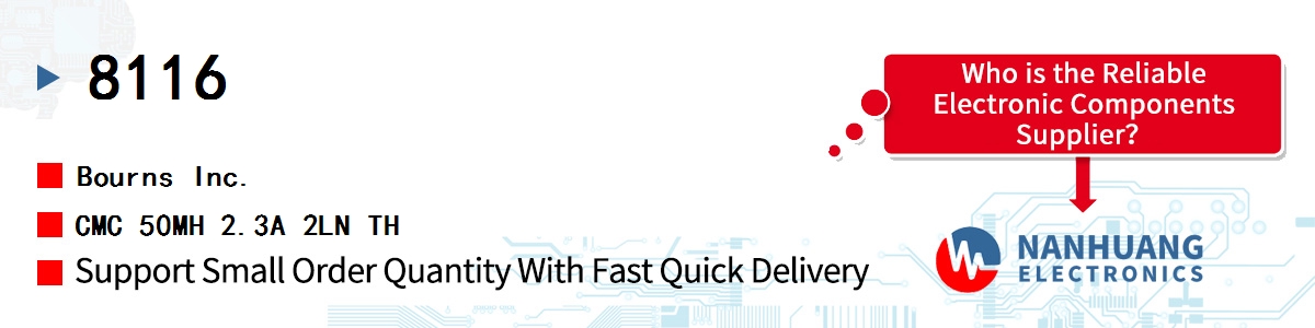 8116 Bourns CMC 50MH 2.3A 2LN TH