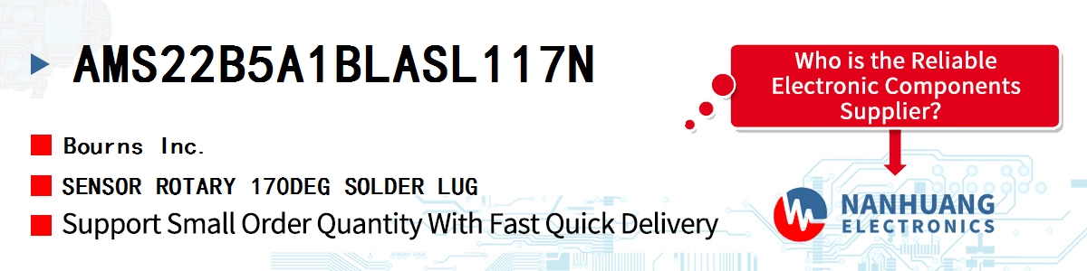 AMS22B5A1BLASL117N Bourns SENSOR ROTARY 170DEG SOLDER LUG