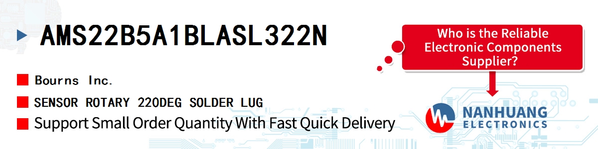 AMS22B5A1BLASL322N Bourns SENSOR ROTARY 220DEG SOLDER LUG