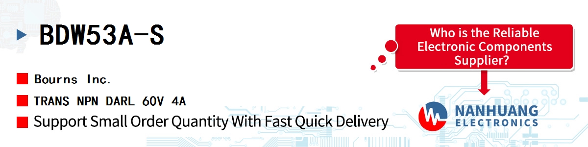 BDW53A-S Bourns TRANS NPN DARL 60V 4A