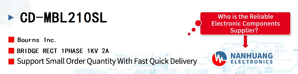 CD-MBL210SL Bourns BRIDGE RECT 1PHASE 1KV 2A