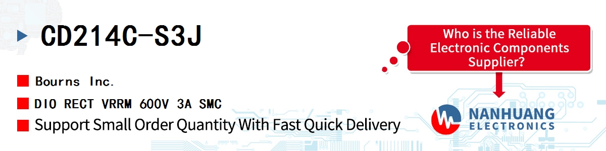 CD214C-S3J Bourns DIO RECT VRRM 600V 3A SMC