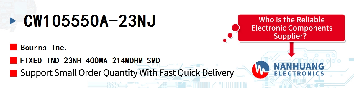 CW105550A-23NJ Bourns FIXED IND 23NH 400MA 214MOHM SMD