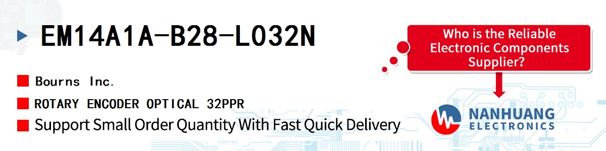 EM14A1A-B28-L032N Bourns ROTARY ENCODER OPTICAL 32PPR