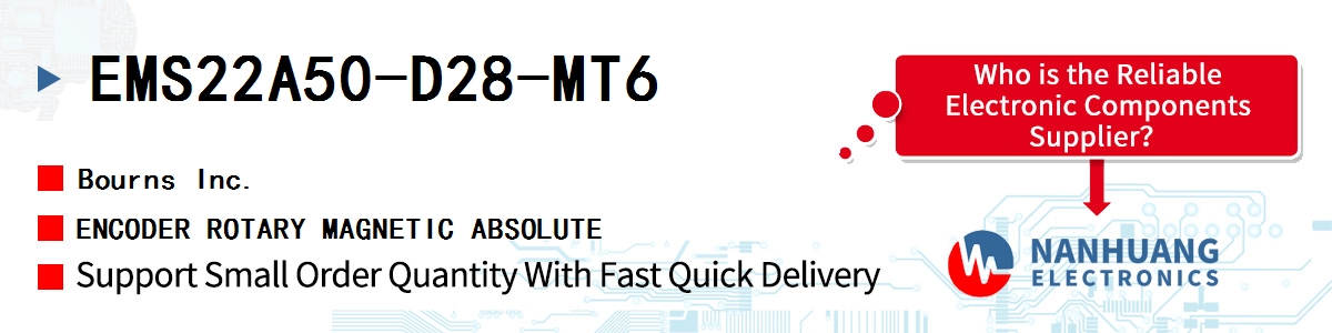 EMS22A50-D28-MT6 Bourns ENCODER ROTARY MAGNETIC ABSOLUTE