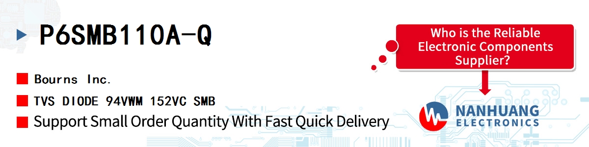 P6SMB110A-Q Bourns TVS DIODE 94VWM 152VC SMB