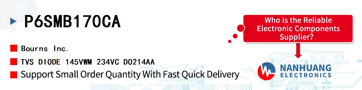 P6SMB170CA Bourns TVS DIODE 145VWM 234VC DO214AA