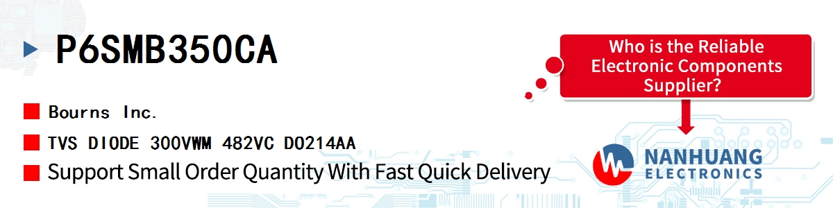 P6SMB350CA Bourns TVS DIODE 300VWM 482VC DO214AA