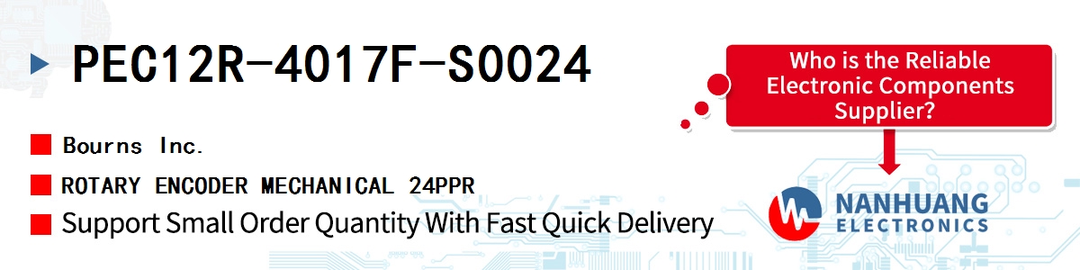 PEC12R-4017F-S0024 Bourns ROTARY ENCODER MECHANICAL 24PPR