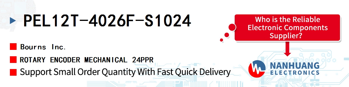 PEL12T-4026F-S1024 Bourns ROTARY ENCODER MECHANICAL 24PPR