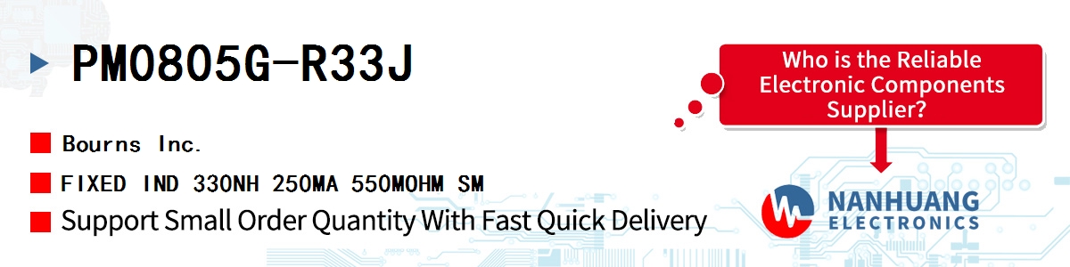 PM0805G-R33J Bourns FIXED IND 330NH 250MA 550MOHM SM