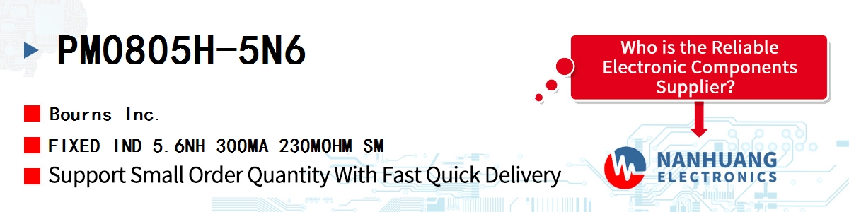 PM0805H-5N6 Bourns FIXED IND 5.6NH 300MA 230MOHM SM