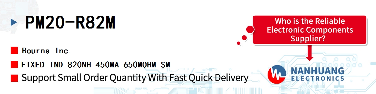 PM20-R82M Bourns FIXED IND 820NH 450MA 650MOHM SM