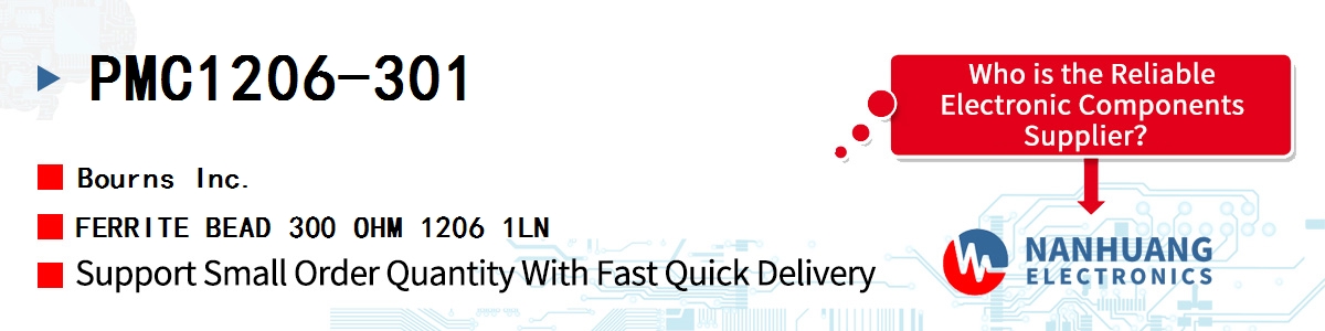 PMC1206-301 Bourns FERRITE BEAD 300 OHM 1206 1LN