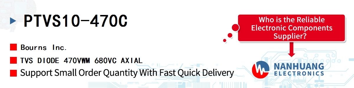 PTVS10-470C Bourns TVS DIODE 470VWM 680VC AXIAL