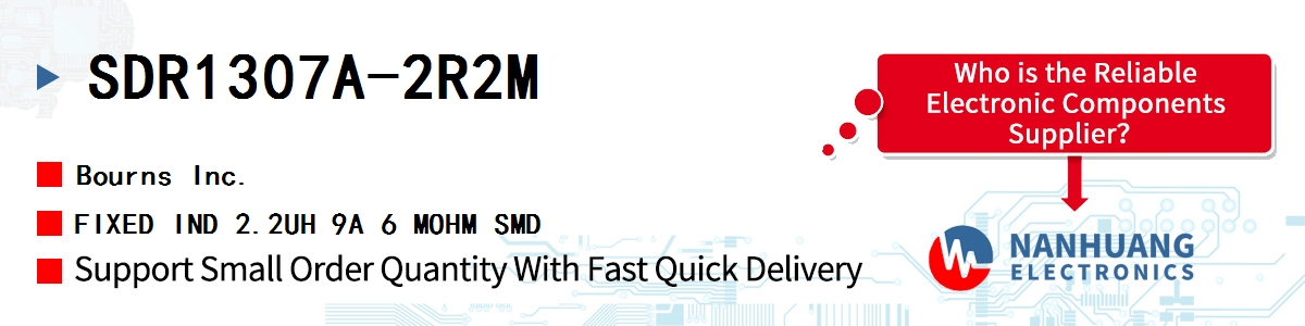 SDR1307A-2R2M Bourns FIXED IND 2.2UH 9A 6 MOHM SMD