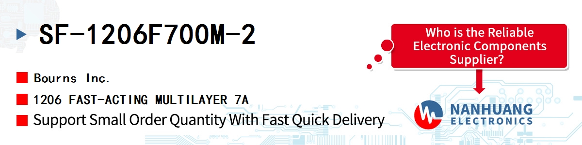 SF-1206F700M-2 Bourns 1206 FAST-ACTING MULTILAYER 7A