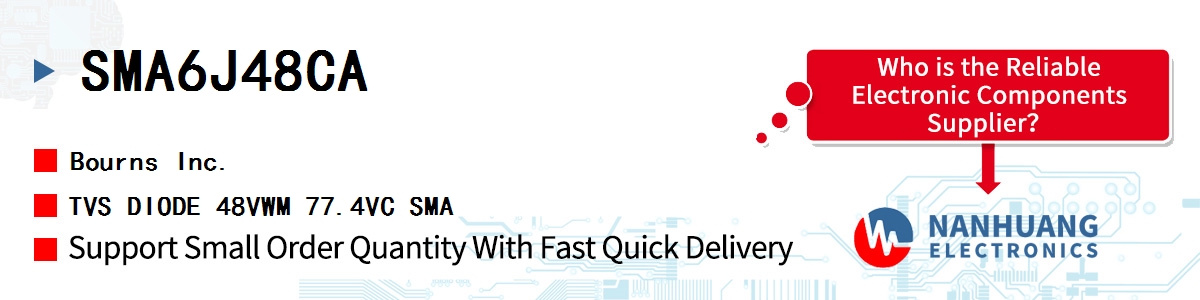 SMA6J48CA Bourns TVS DIODE 48VWM 77.4VC SMA