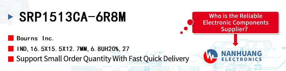 SRP1513CA-6R8M Bourns IND,16.5X15.5X12.7MM,6.8UH20%,27